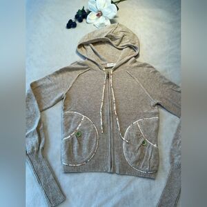 Anthropology Sleeping on Snow XS Cropped Zip Hoodie 3462